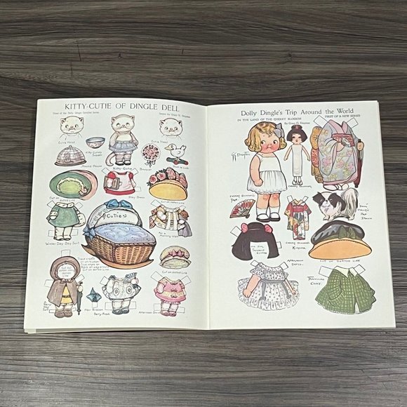 Vintage 1978 Dolly Dingle Paper Doll Book Around The World Grace G Drayton Uncut - Picture 12 of 16